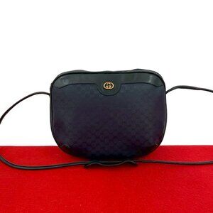 Gucci Vintage Micro GG Logo Leather Mini Shoulder Bag